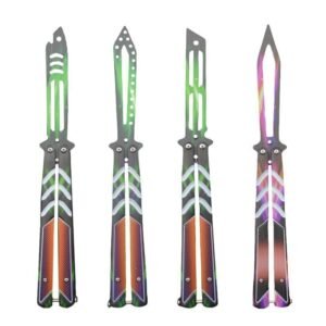 Folding, unsharpened butterfly knife for outdoor use, CSGO butterfly knife,Vlindermes trainer