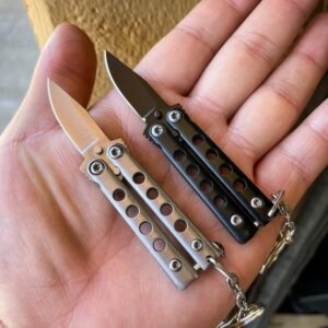 Mini butterfly knife keychain small Balisong,Vlindermes